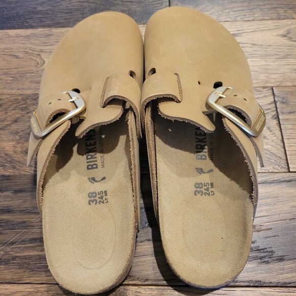 Birkenstock Boston Big Buckle Nubuck Leather Clog 38 - Picture 5 of 6